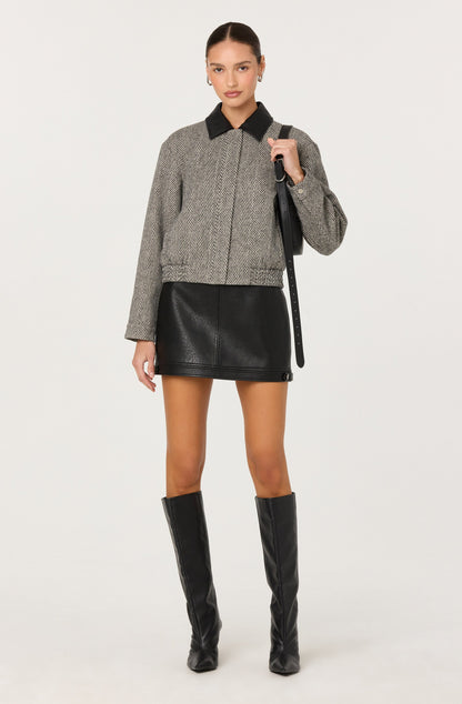 Kareen Faux Leather Mini Skirt