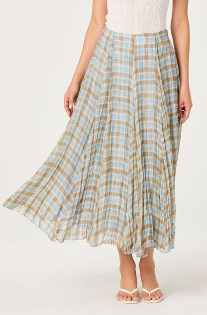 Fiori Pleated Maxi Skirt