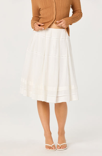 Wrenlee Embroidered Midi Skirt