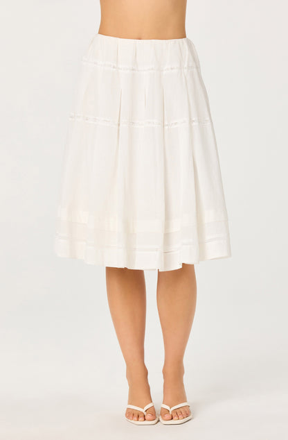 Wrenlee Embroidered Midi Skirt