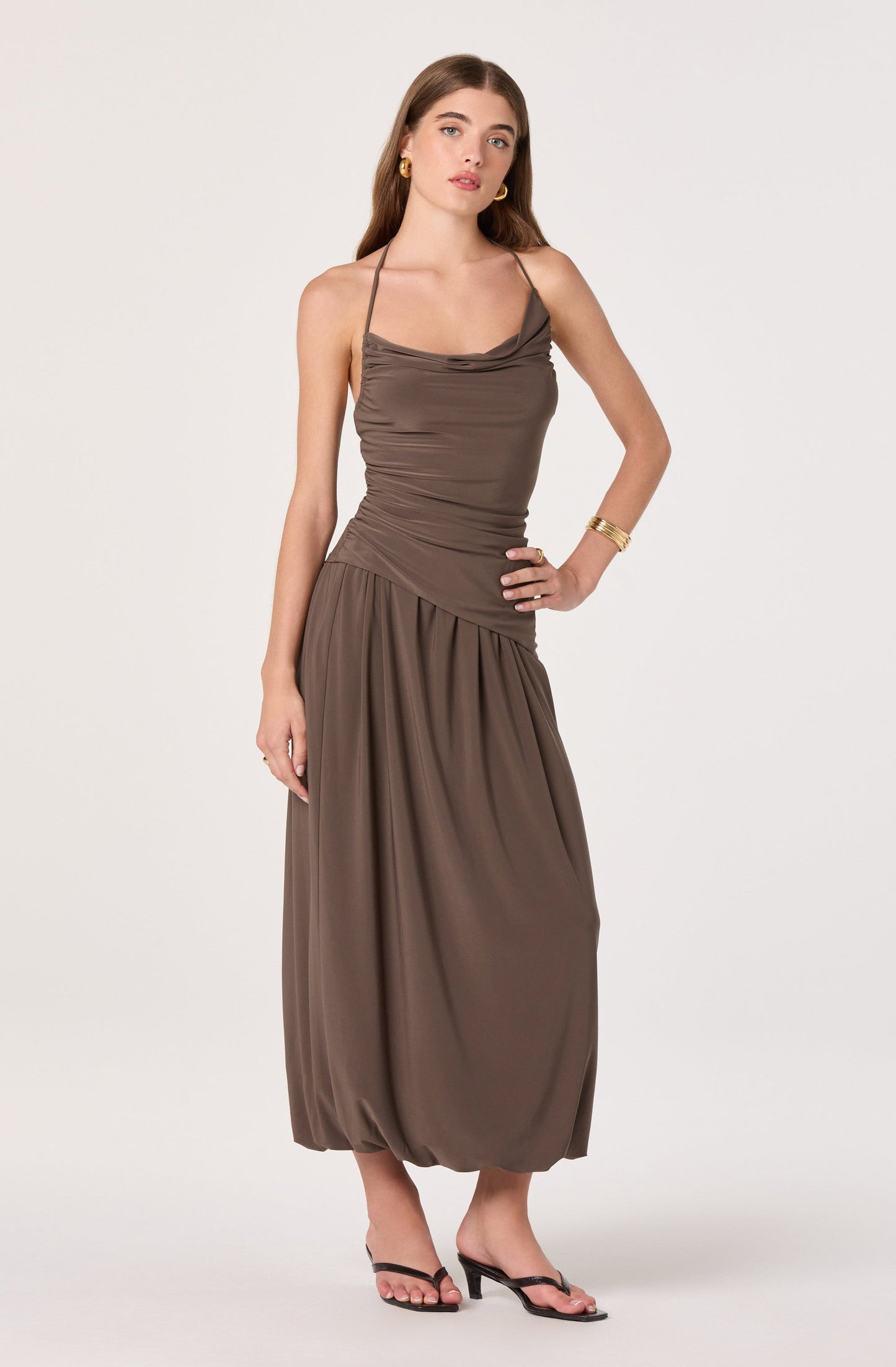 Savannah Bubble Hem Midi Skirt