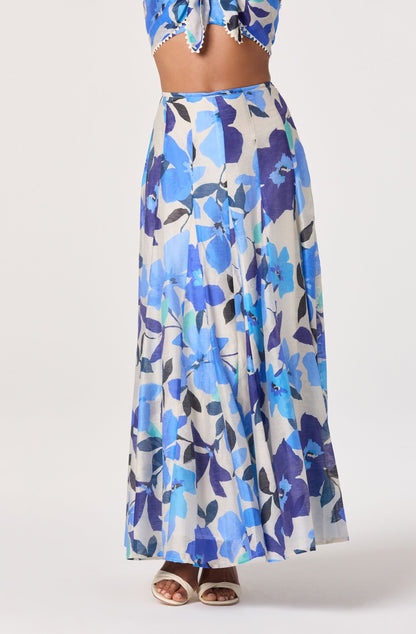Kaley Floral Godet Maxi Skirt
