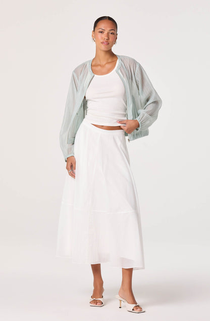 Grace Tiered A-Line Midi Skirt