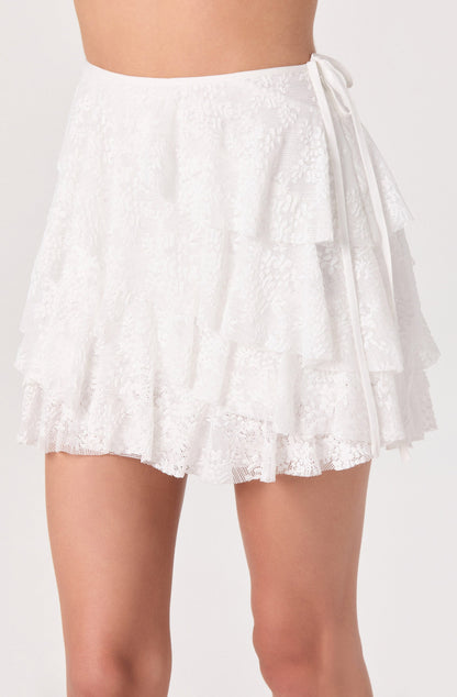 Madeleine Tiered Ruffle Mini Skirt
