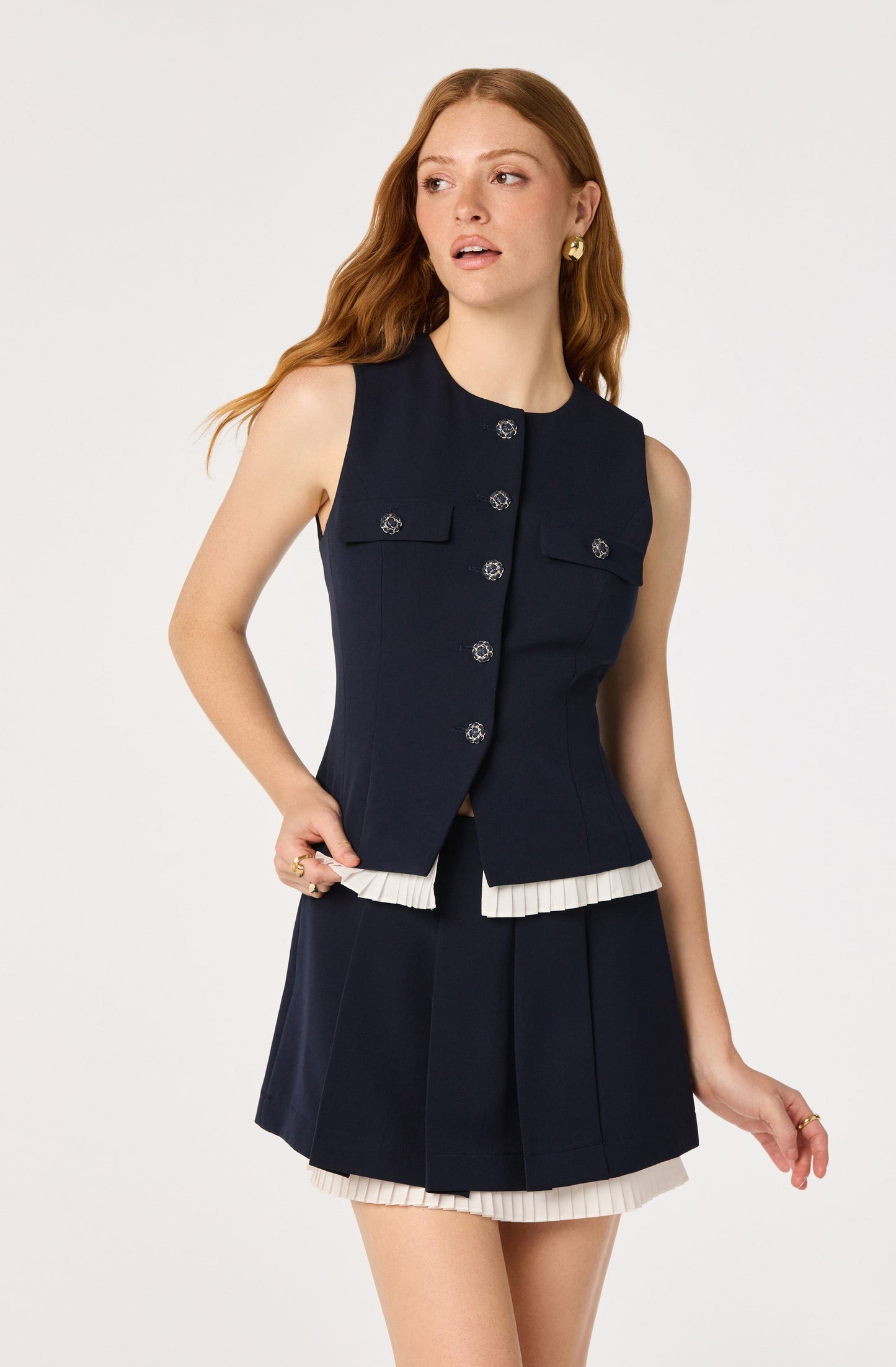 Melian Pleated Mini Skirt