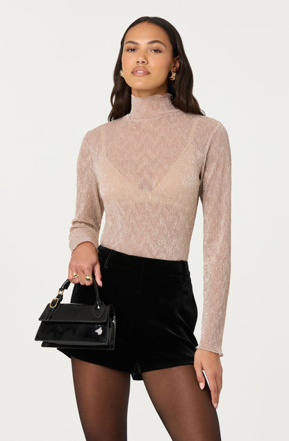 Kyra Sheer Metallic Top