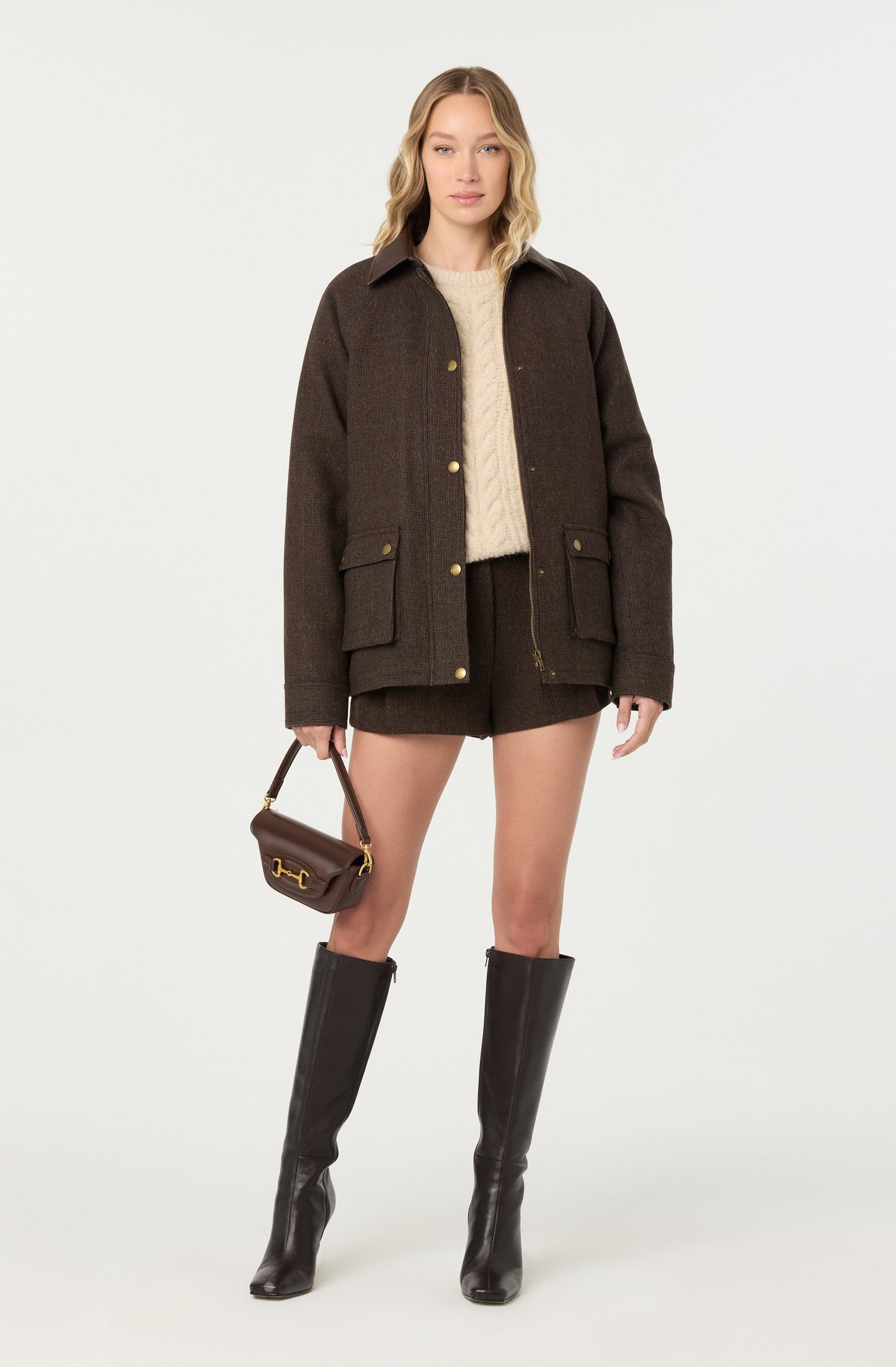 Rylan Contrast Wool Blend Jacket