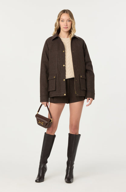 Rylan Contrast Wool Blend Jacket