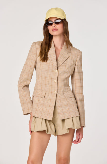 Valor Plaid Tailored Blazer