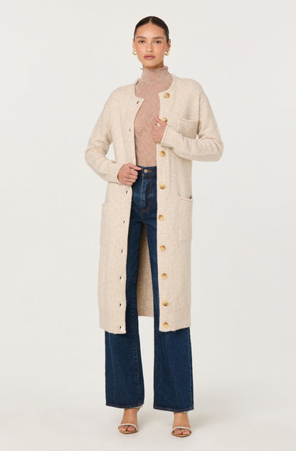 Meris Belted Longline Cardigan
