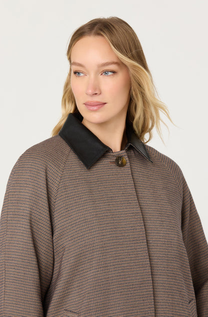 Raiden Contrast Plaid Trench Coat