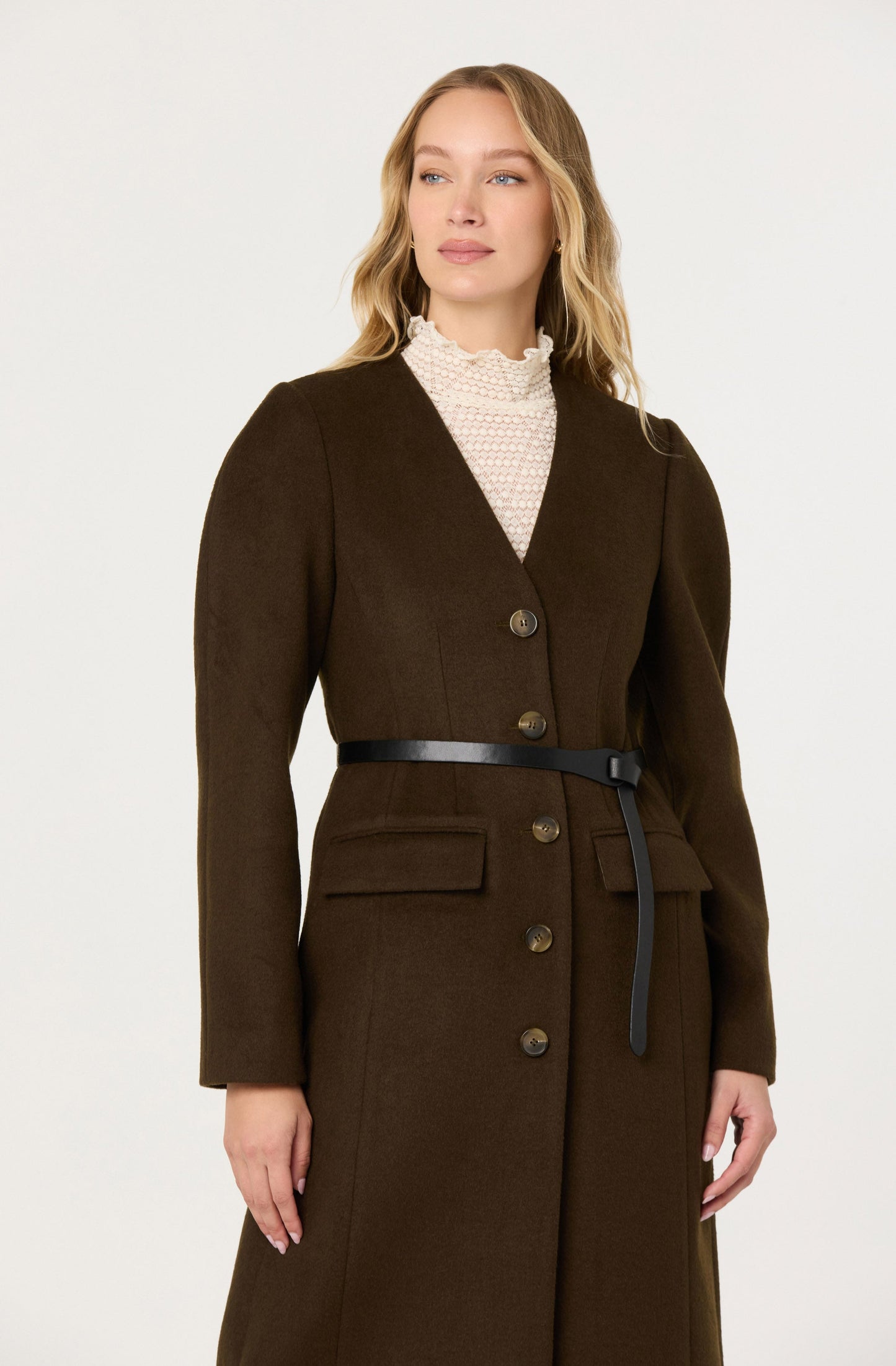 Glorimar Belted Longline Coat