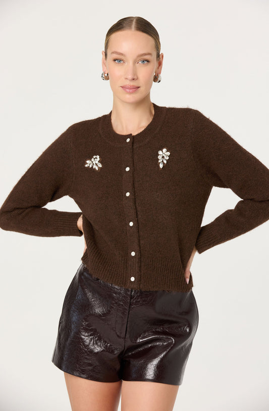Kalie Rhinestone Embellished Cardigan
