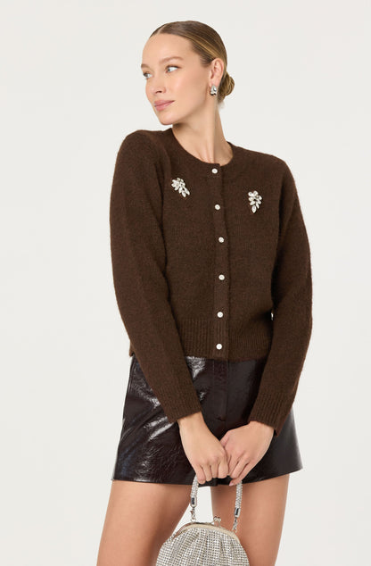 Kalie Rhinestone Embellished Cardigan