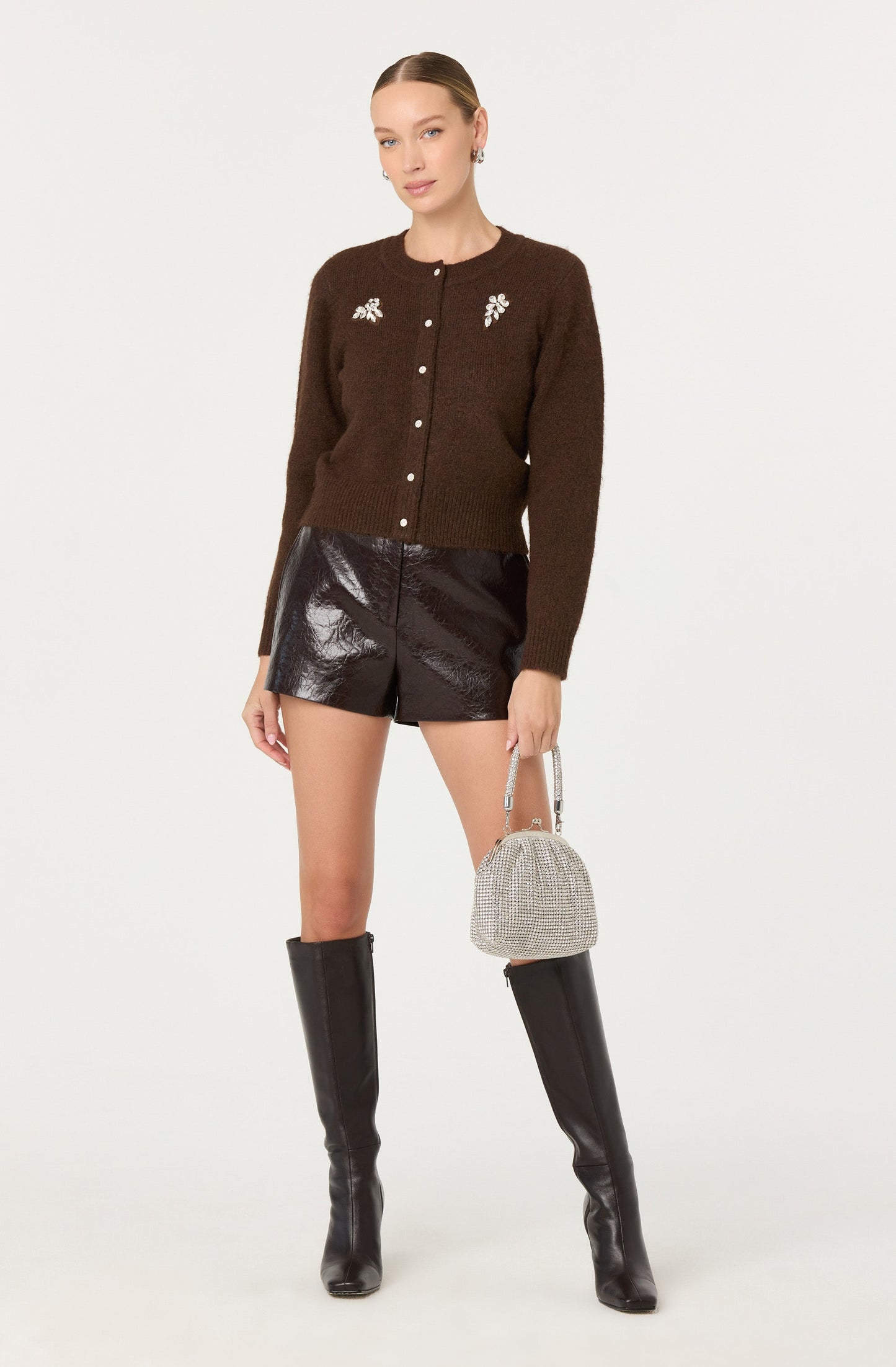 Kalie Rhinestone Embellished Cardigan