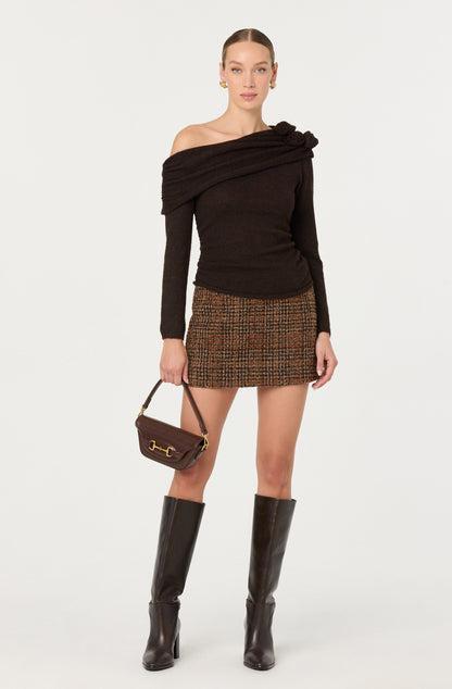 Fenia Off Shoulder Rosette Detail Sweater