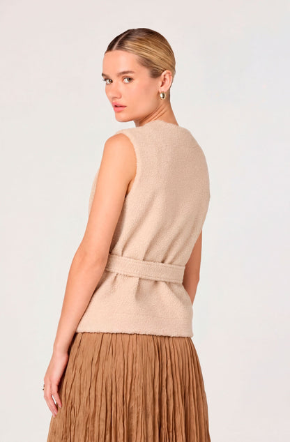 Darrien Teddy Fleece Wrap Vest