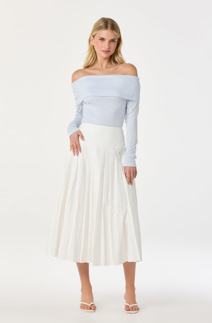 Margie Off-Shoulder Back Bow Top