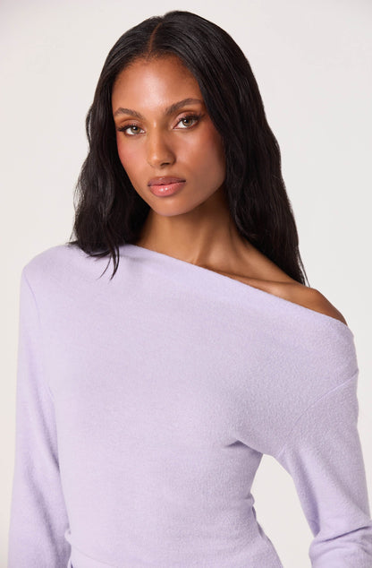 Miah Asymmetric One-Shoulder Knit Top
