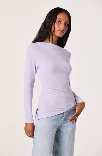 Miah Asymmetric One-Shoulder Knit Top