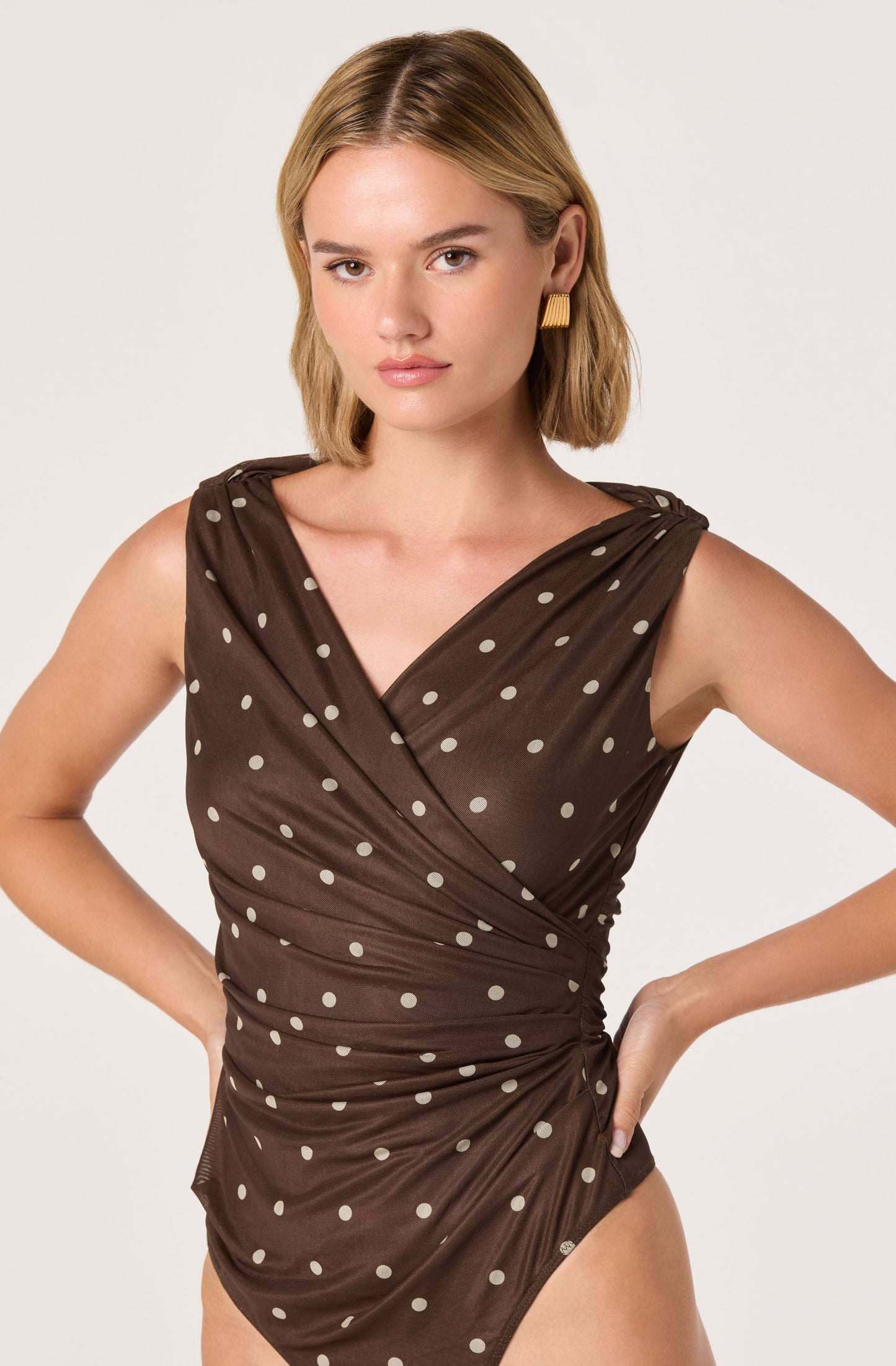 Claudia Faux-Wrap Bodysuit