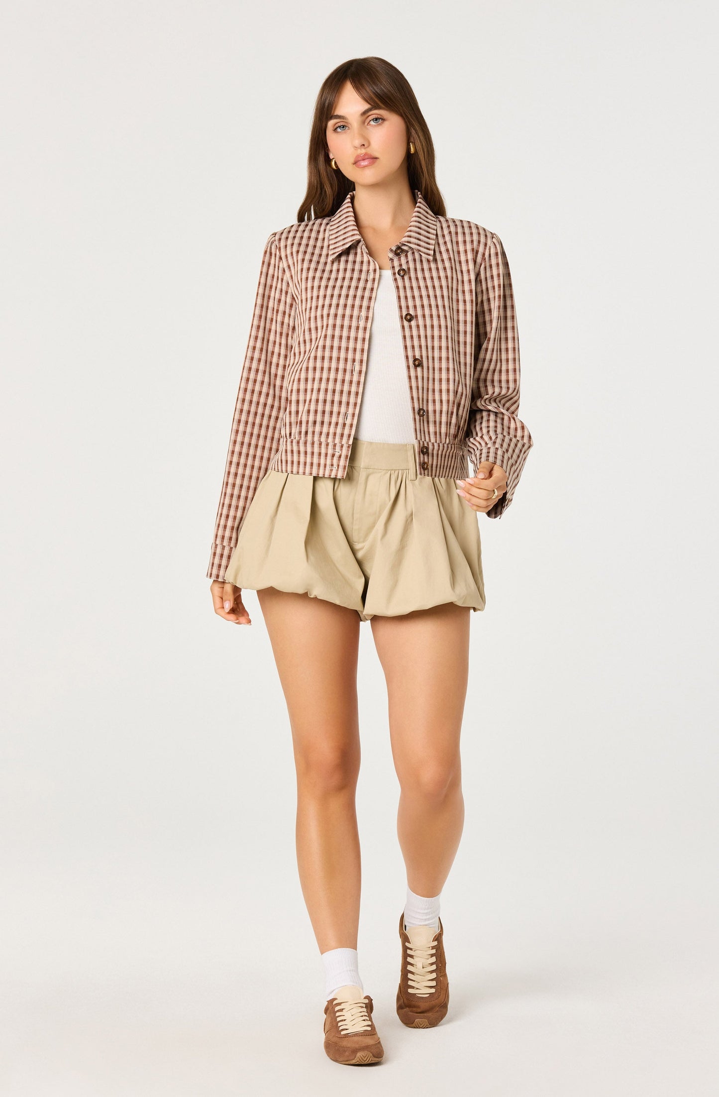 Jesse Plaid Cropped Jacket
