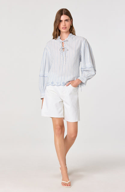 Taliyah Striped Peasant Blouse