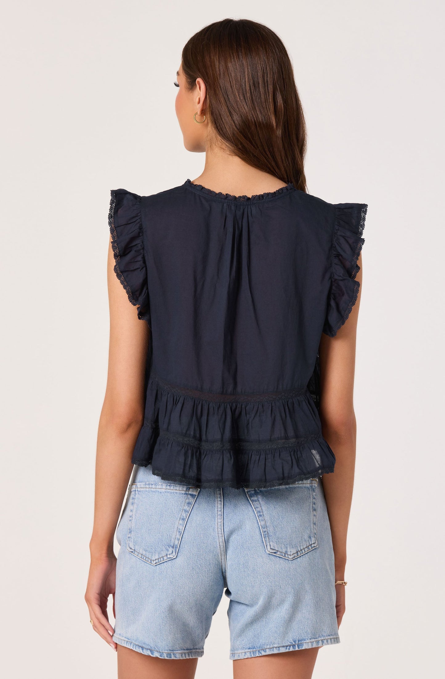 Julie Flutter Sleeve Cropped Top