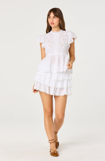 Jenny Eyelet Flutter Sleeve Top
