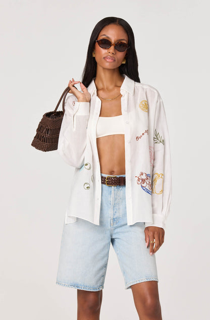 Trace Embroidered Picnic Shirt