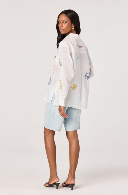 Trace Embroidered Picnic Shirt
