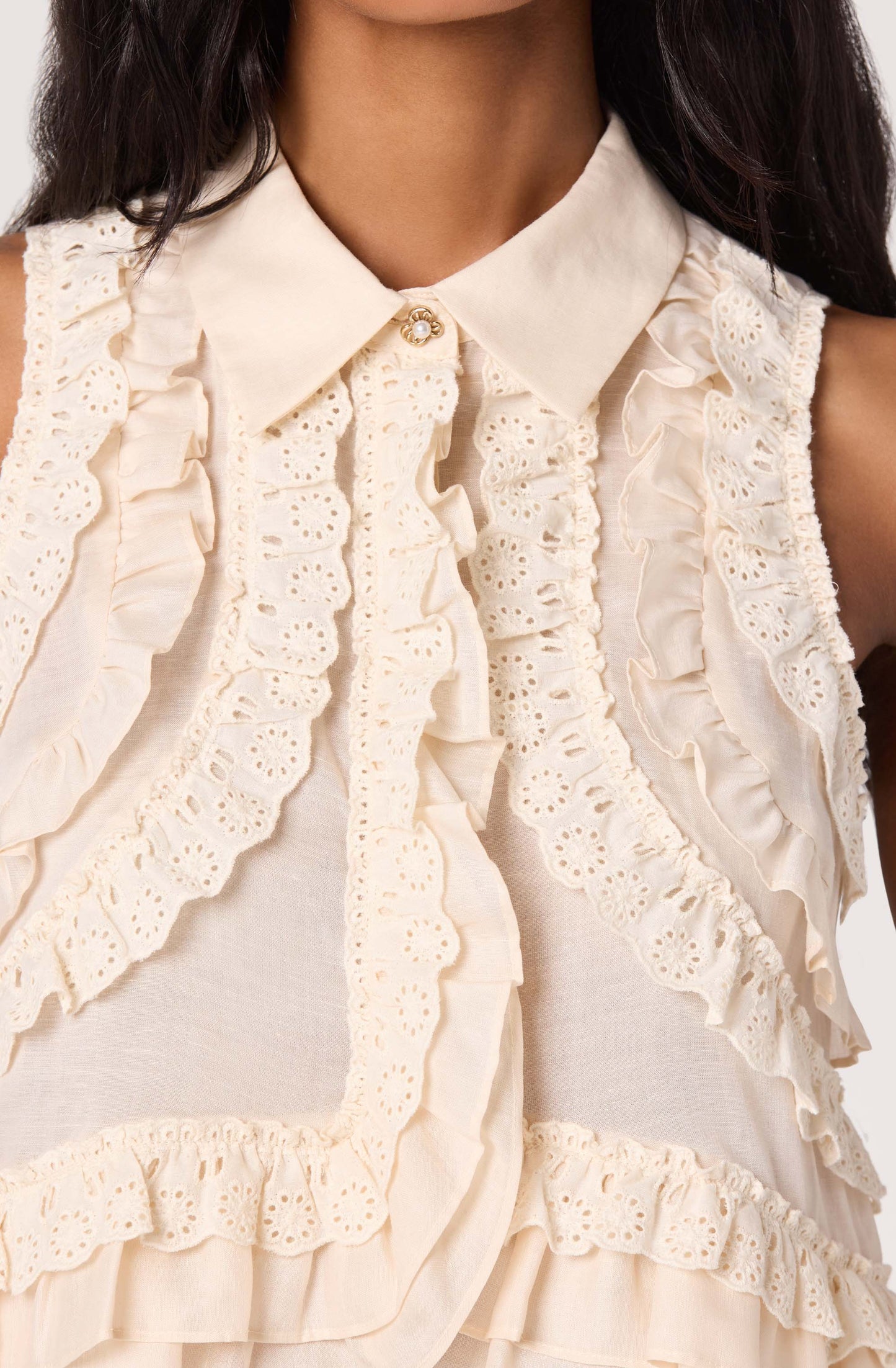Nienna Layered Ruffle Cropped Top