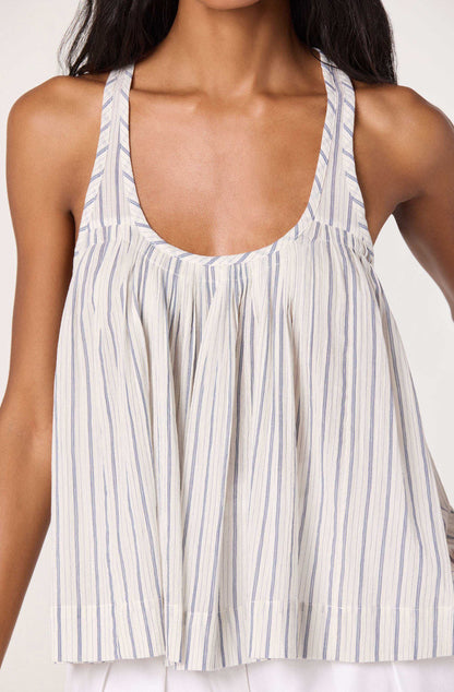 Aggie Stripe Pleated Racerback Tank