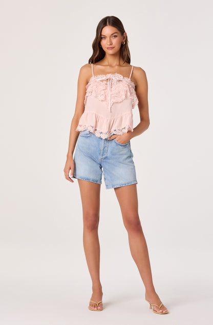 Cosette Ruffled Lace Trim Cami