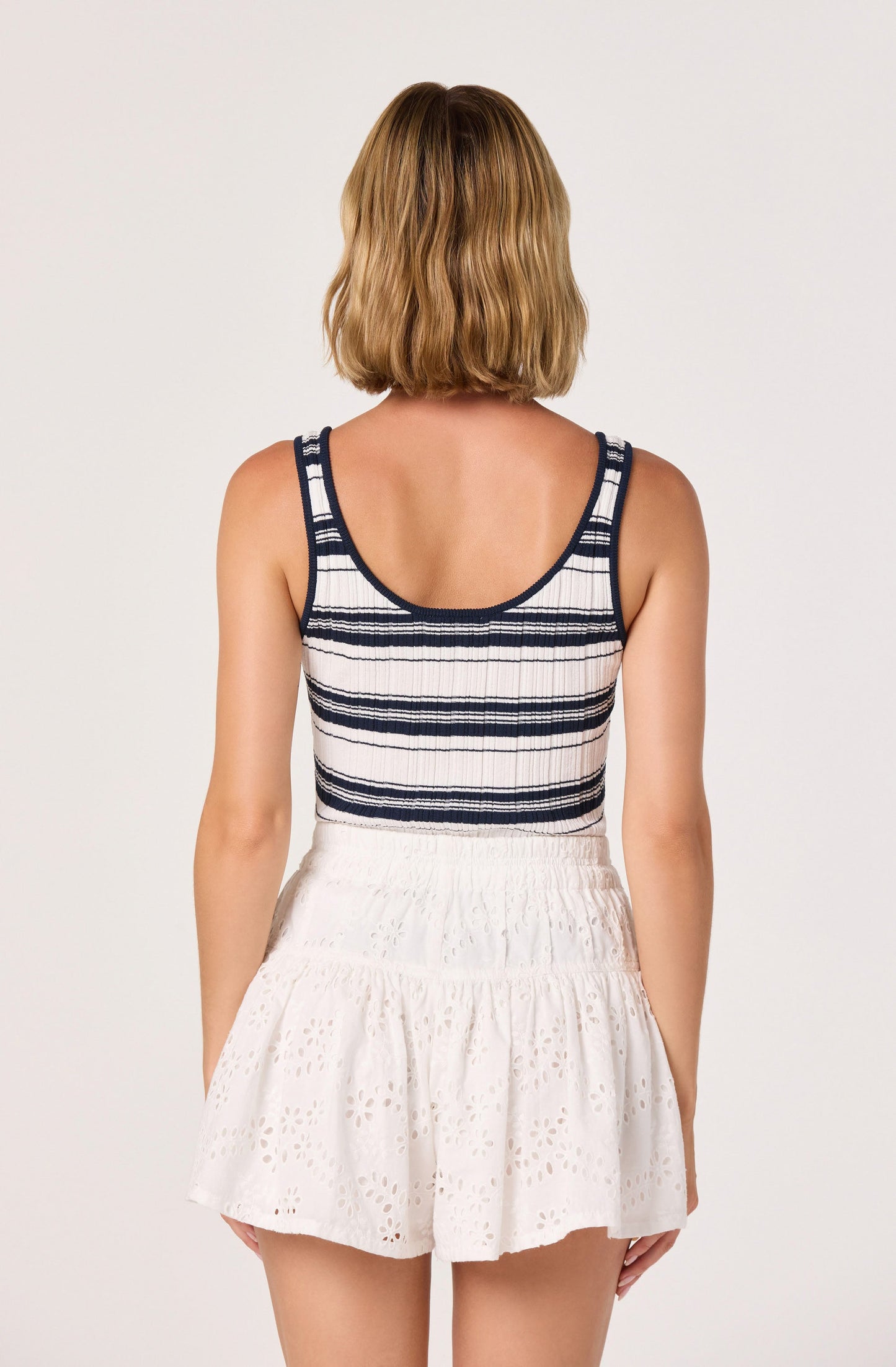 Kaylea Striped Scoop Neck Tank Top