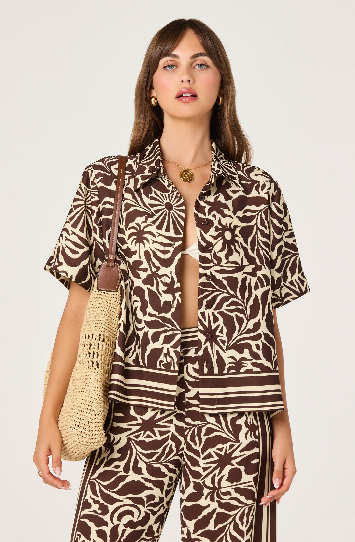 Logan Boxy Button-Up Collared Top
