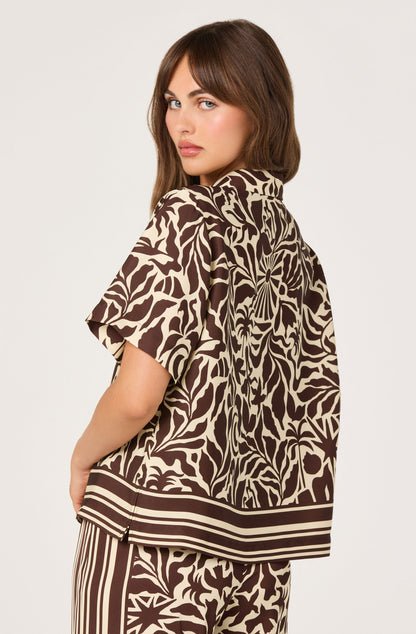 Logan Boxy Button-Up Collared Top