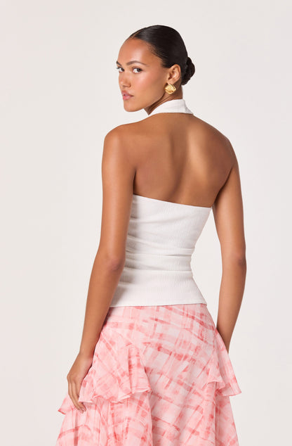 Tate Knit Ruched Halter Top