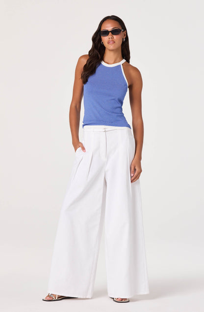 Betia Stripe Contrast Trim Tank