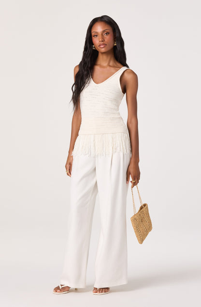Kate Fringe Hem Sweater Tank Top