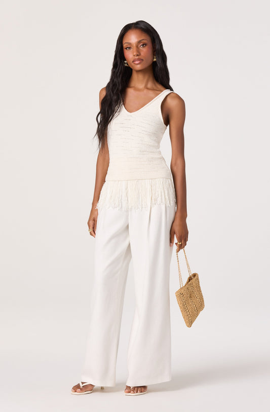 Kate Fringe Hem Sweater Tank Top