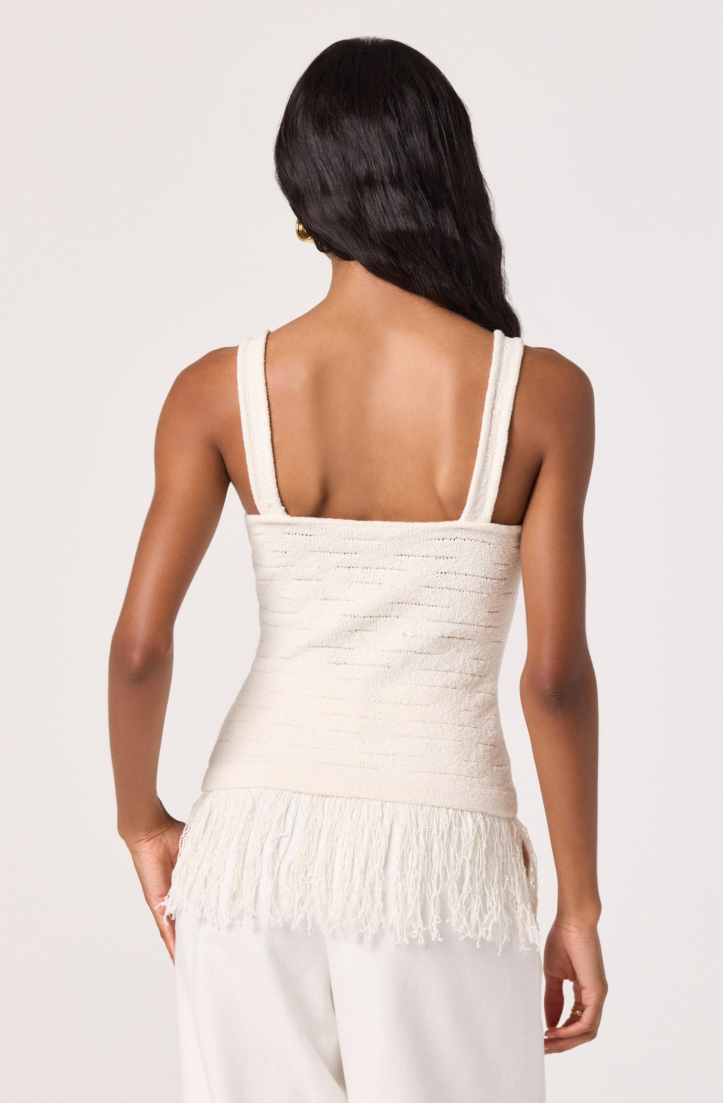 Kate Fringe Hem Sweater Tank Top