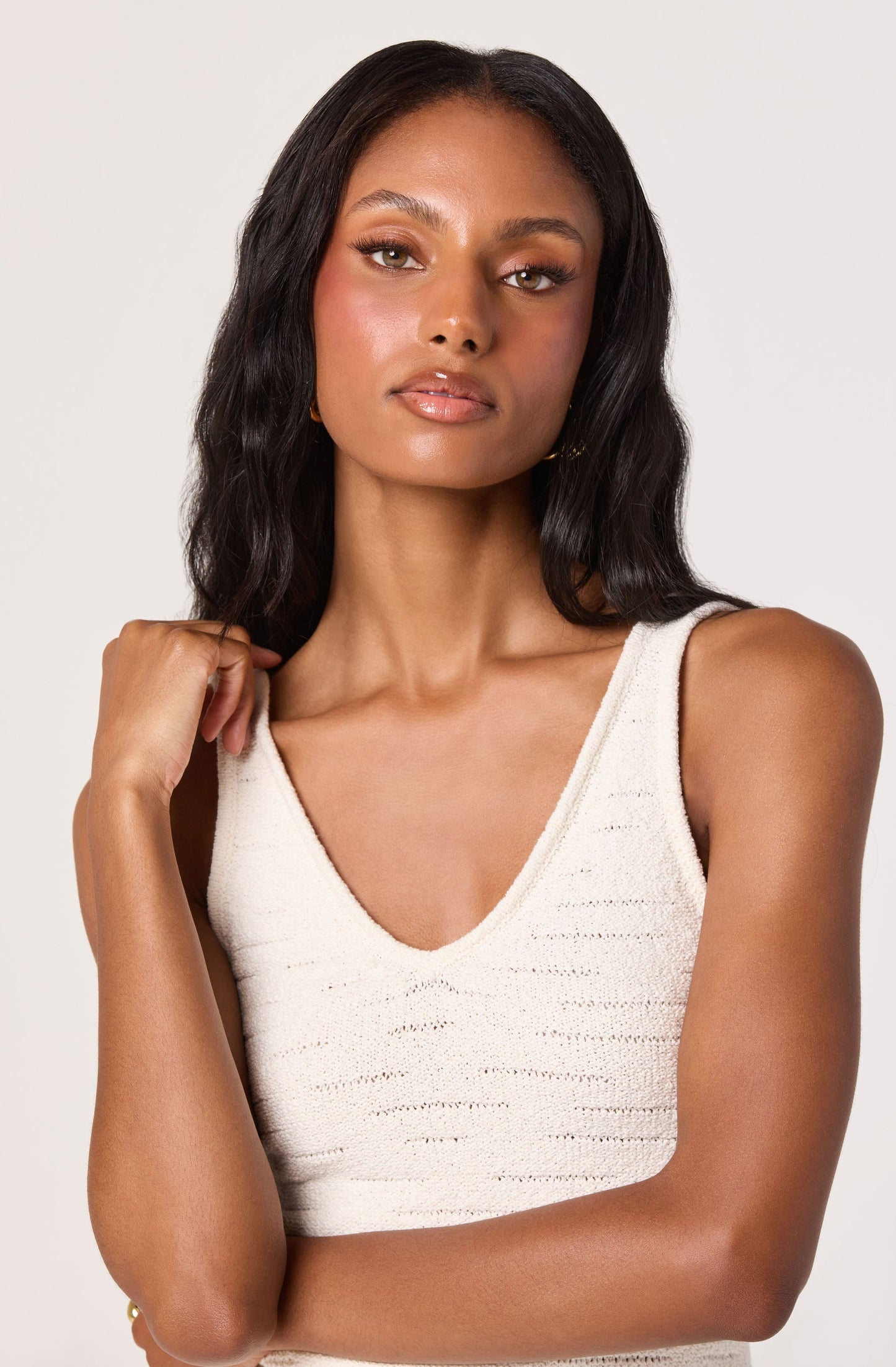 Kate Fringe Hem Sweater Tank Top