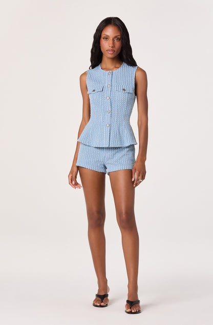 Noa Denim Peplum Vest