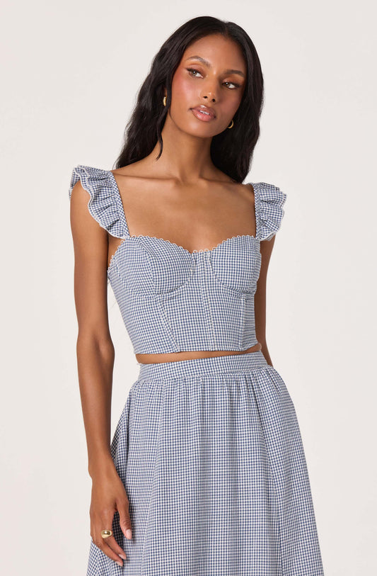 Wedelia Corset-Lace Bustier Top