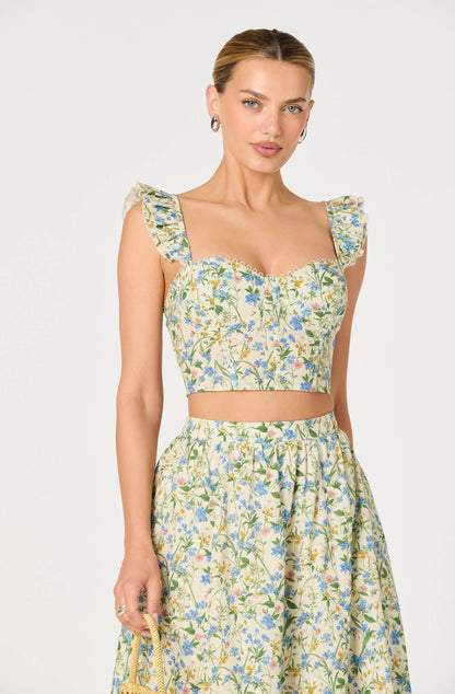Wedelia Eyelet Corset Crop Top