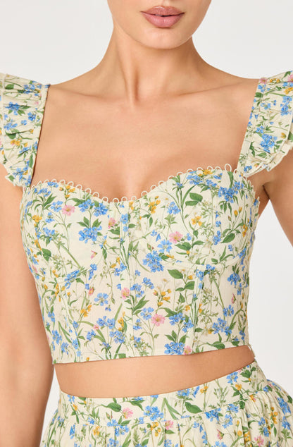 Wedelia Eyelet Corset Crop Top