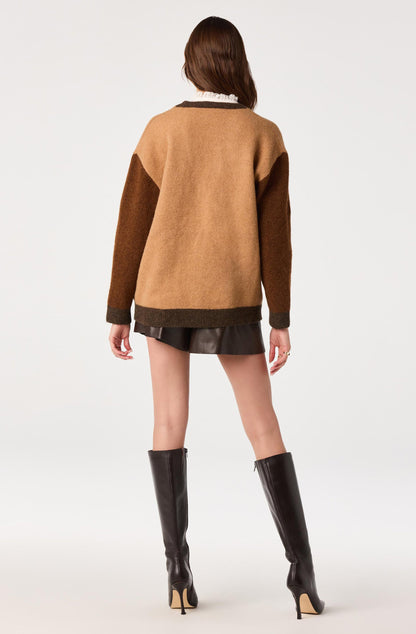 Rosalinda Intarsia Oversized Cardigan