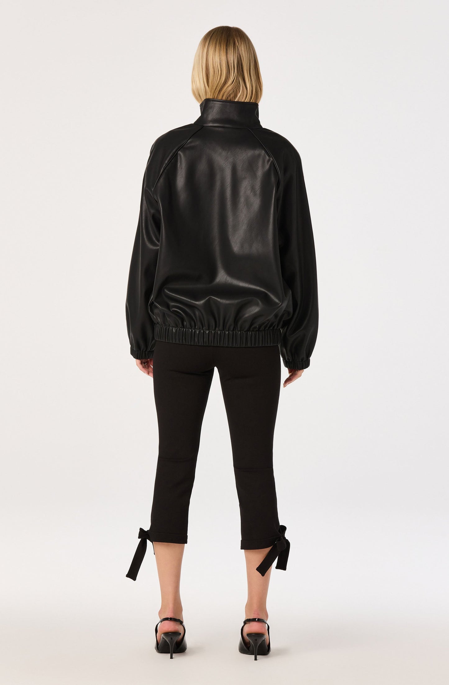Shayna Faux Leather Bomber Jacket