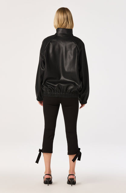 Shayna Faux Leather Bomber Jacket